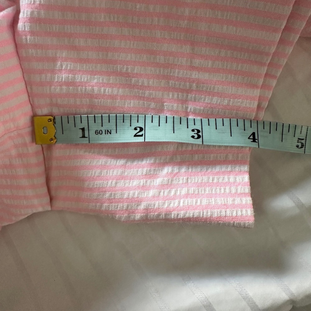 Lilly Pulitzer Faye Pink Seersucker Ruffle Wrap Skort - Cotton Blend‎ Size 10 - Picture 10 of 10